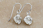 Little Rose Earrings in Silver, Reclaimed Sterling Silver Julia Failey jewlery